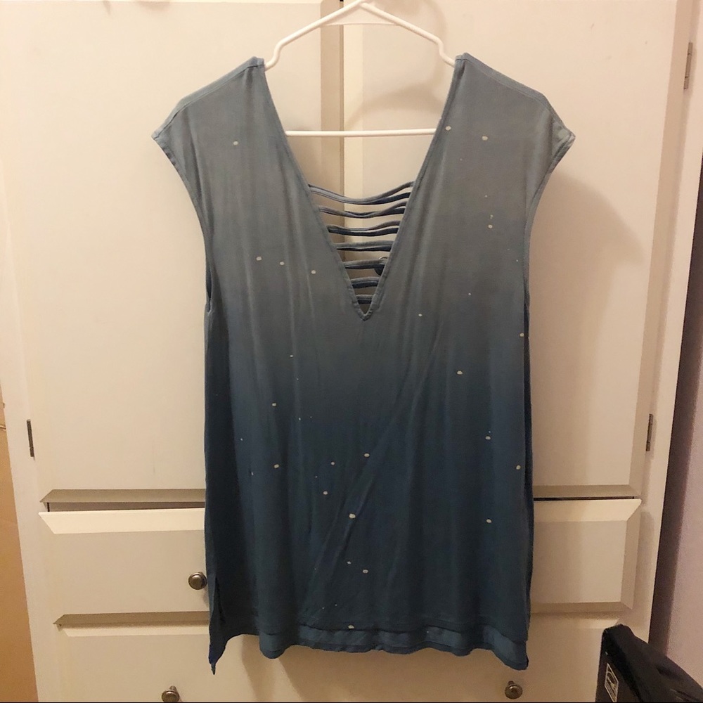 american eagle ombré cut-out tank